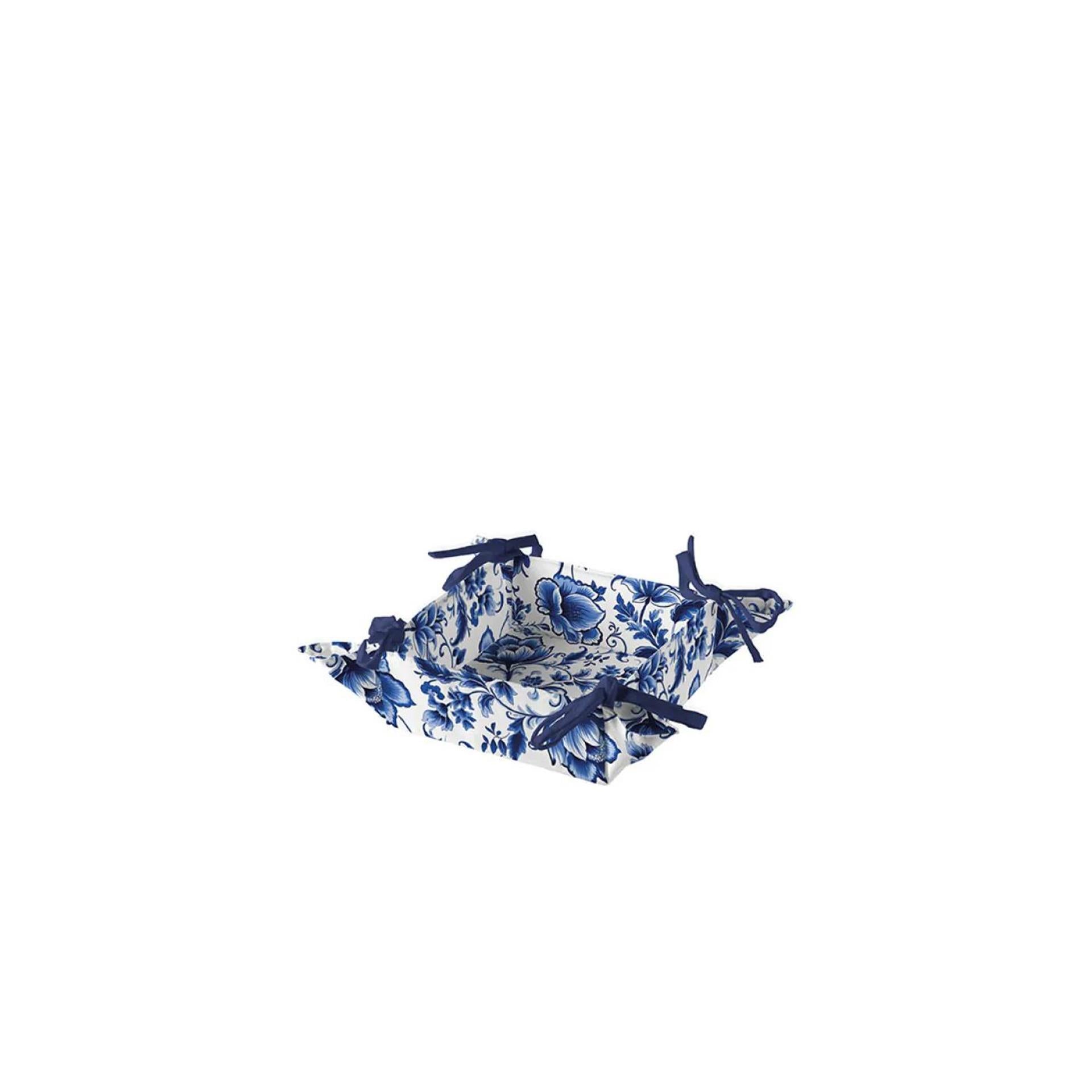 Ambiente Brotkorb Delfter Blau mit Blumenmuster