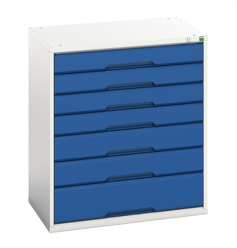 Schubladenschrank Bott verso mit Schiebetüren, 900 x 550 x 800 mm