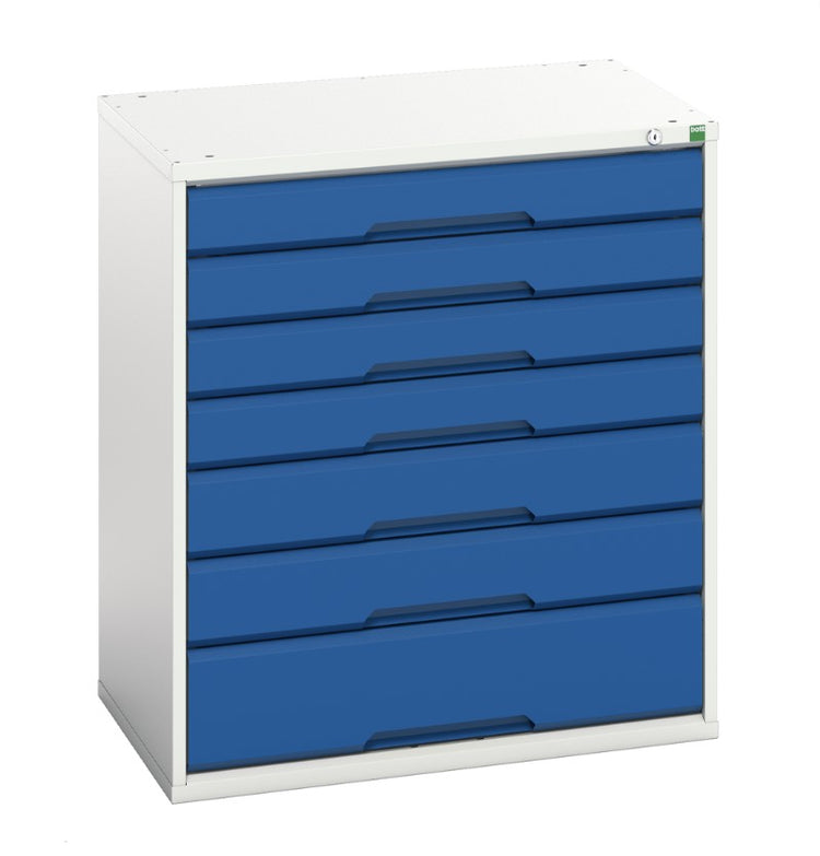 Schubladenschrank Bott verso mit Schiebetüren, 900 x 550 x 800 mm