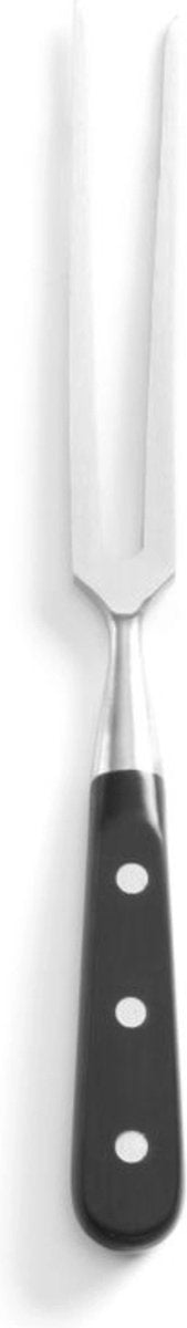 Tranchiergabel von Hendi – lange Zähne – quadratischer Griff – schwarz – 290 mm