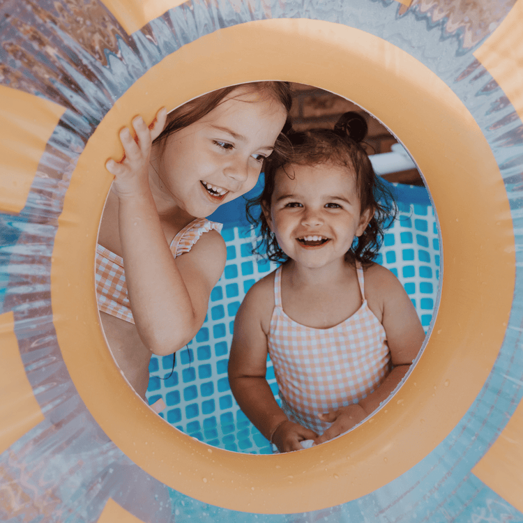 Sonnenschein | Gelb weißes Schwimmband XL Ø 105 cm