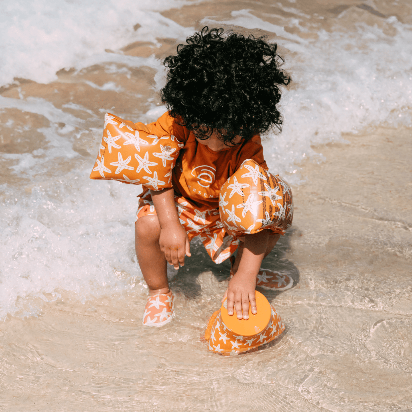 Seastar | Orangefarbene Schwimmbänder 2-6 Jahre alt