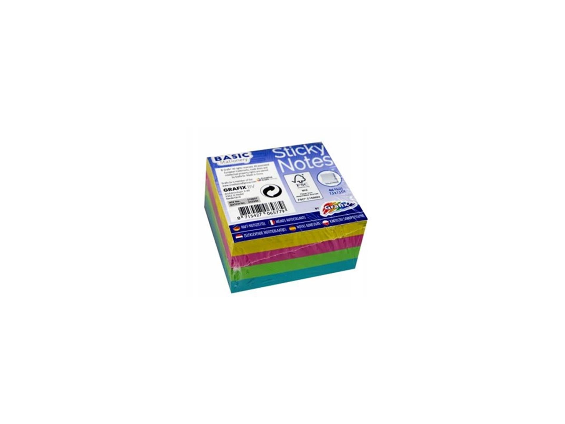 Grafix Haftnotizen Neon 75x75mm 400 Blatt
