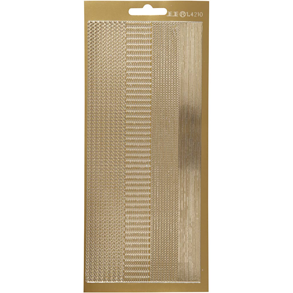 Creativ Firmenaufkleber, Bordüren, Bogen 10x23 cm, gold, 1 Bogen