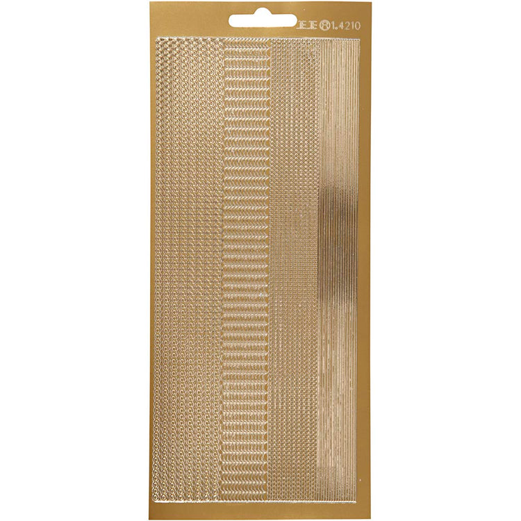 Creativ Firmenaufkleber, Bordüren, Bogen 10x23 cm, gold, 1 Bogen
