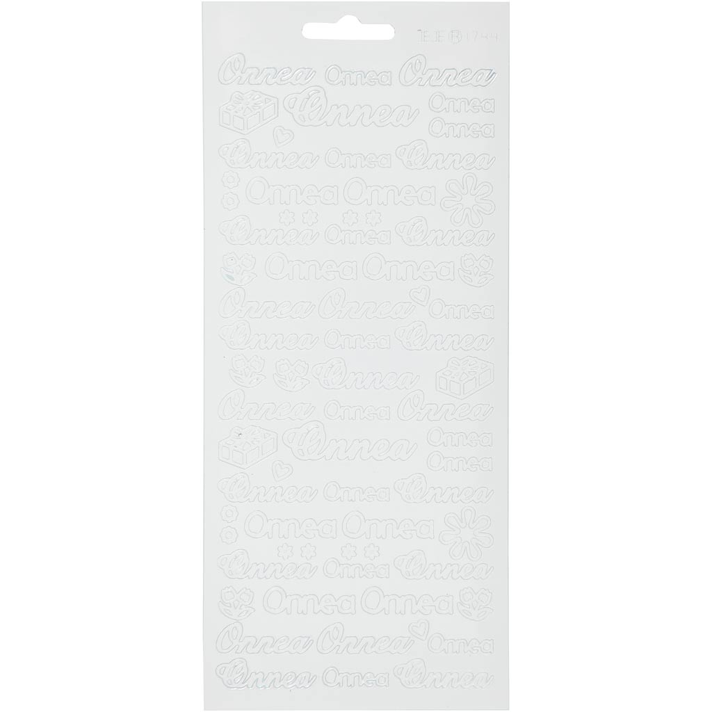 Creativ Firmenaufkleber, Onnea, Blatt 10x23 cm, weiß, 1 Blatt