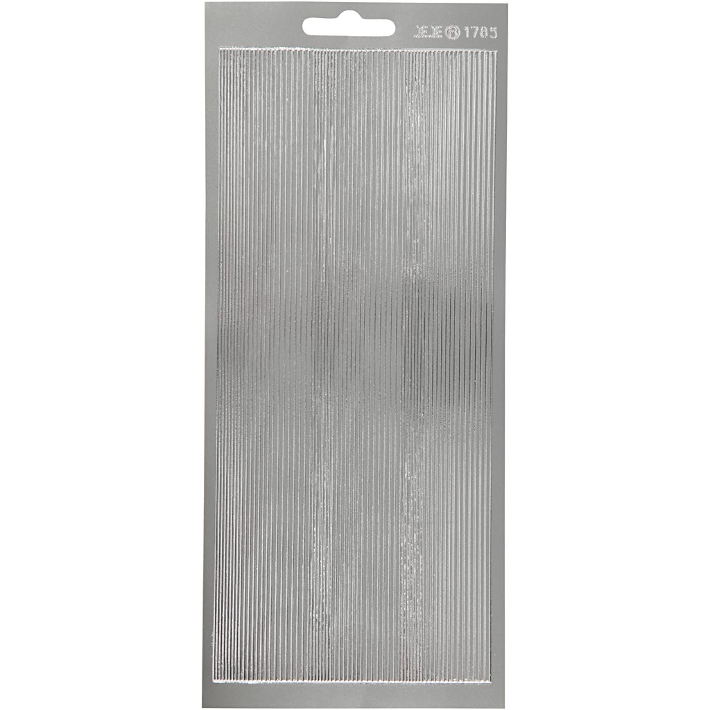 Creativ Firmenaufkleber, Bordüren, Bogen 10x23 cm, silber, 1 Bogen
