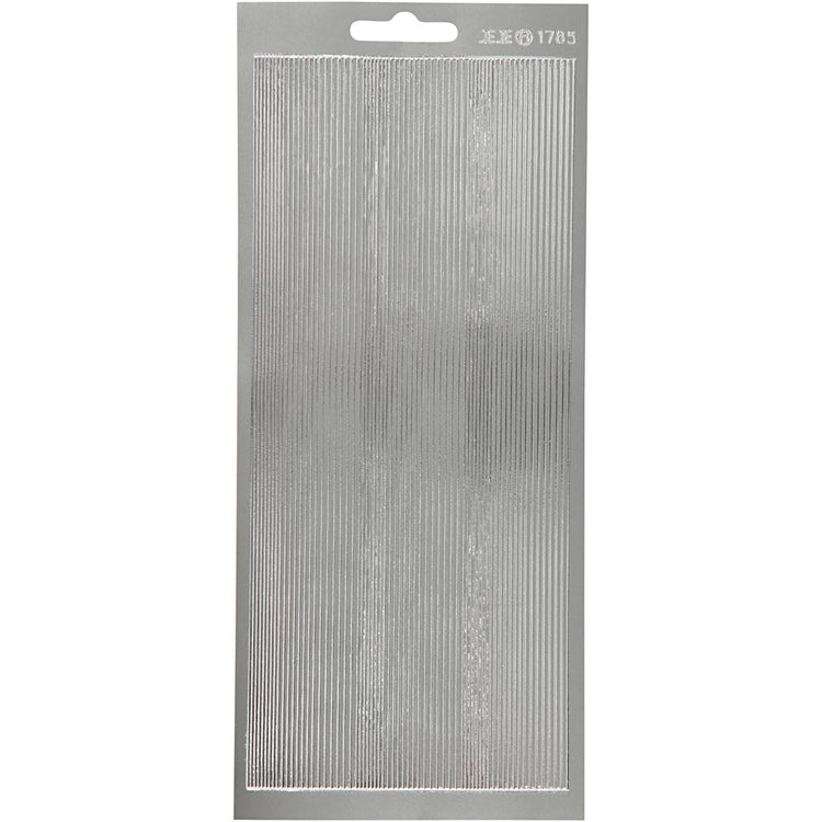 Creativ Firmenaufkleber, Bordüren, Bogen 10x23 cm, silber, 1 Bogen