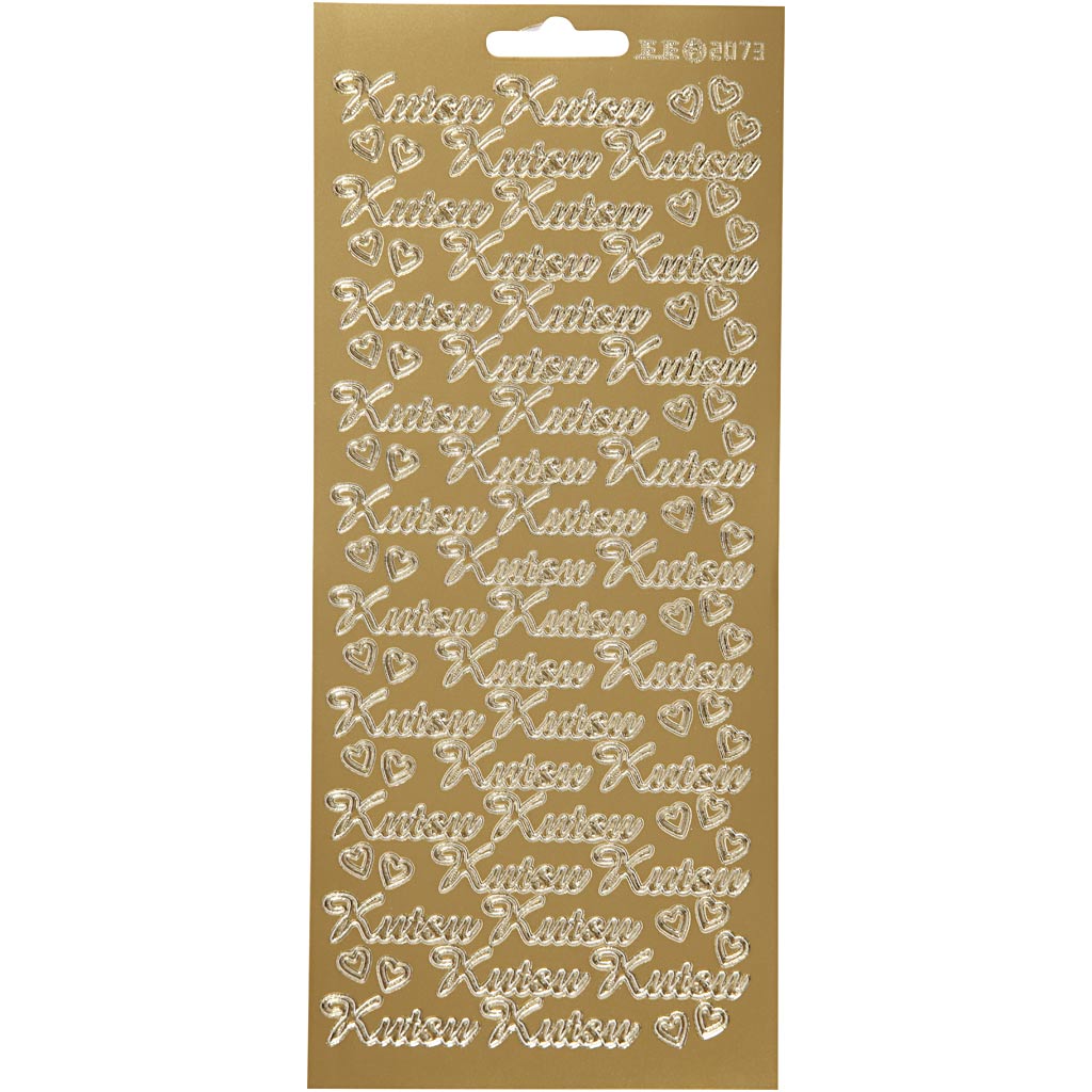 Creativ Firmenaufkleber, Kutsu, Blatt 10x23 cm, gold, 1 Blatt