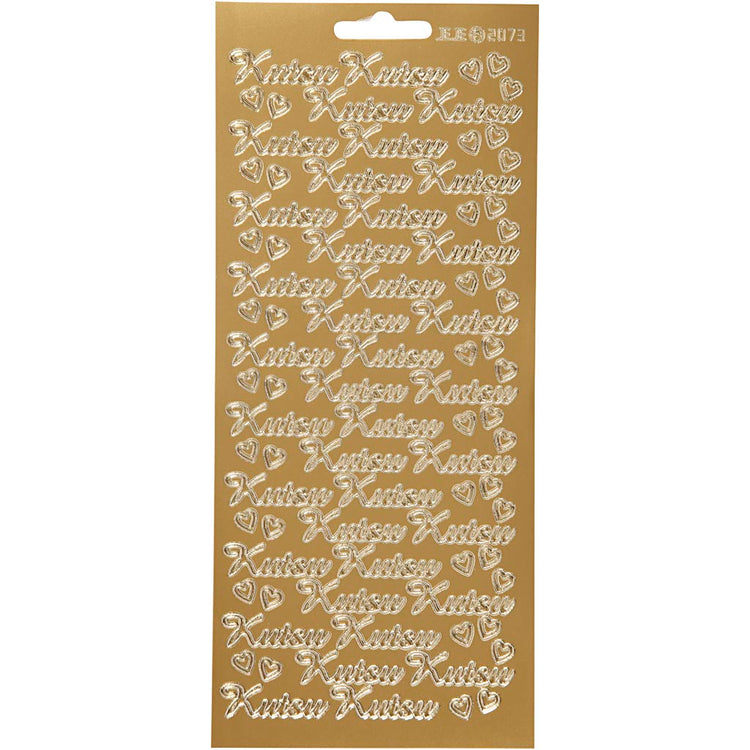 Creativ Firmenaufkleber, Kutsu, Blatt 10x23 cm, gold, 1 Blatt