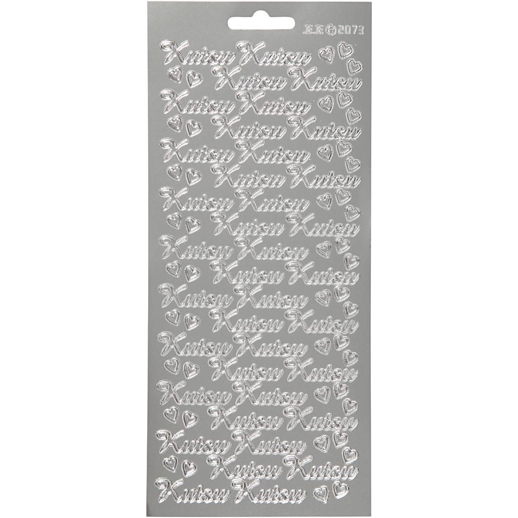 Creativ Firmenaufkleber, Kutsu, Blatt 10x23 cm, silber, 1 Blatt