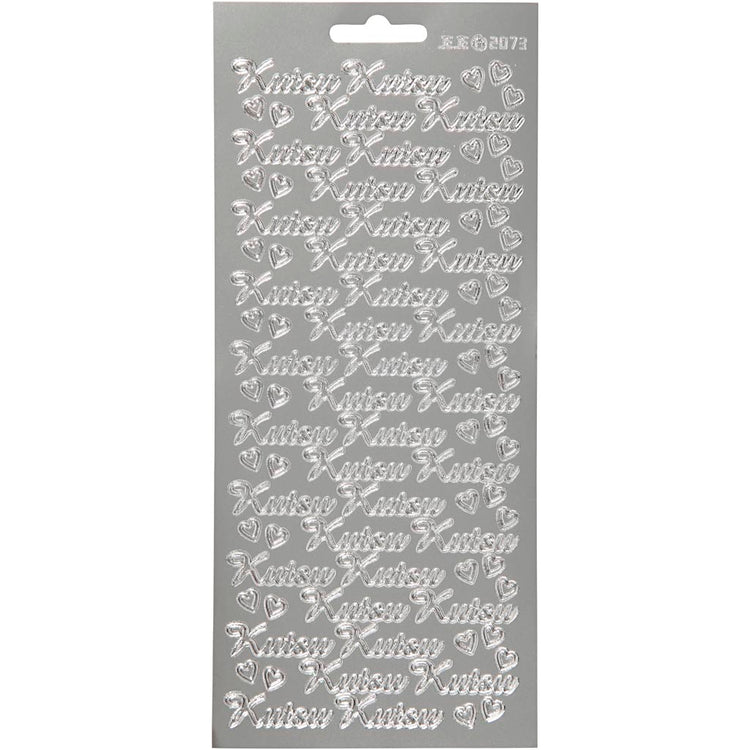 Creativ Firmenaufkleber, Kutsu, Blatt 10x23 cm, silber, 1 Blatt