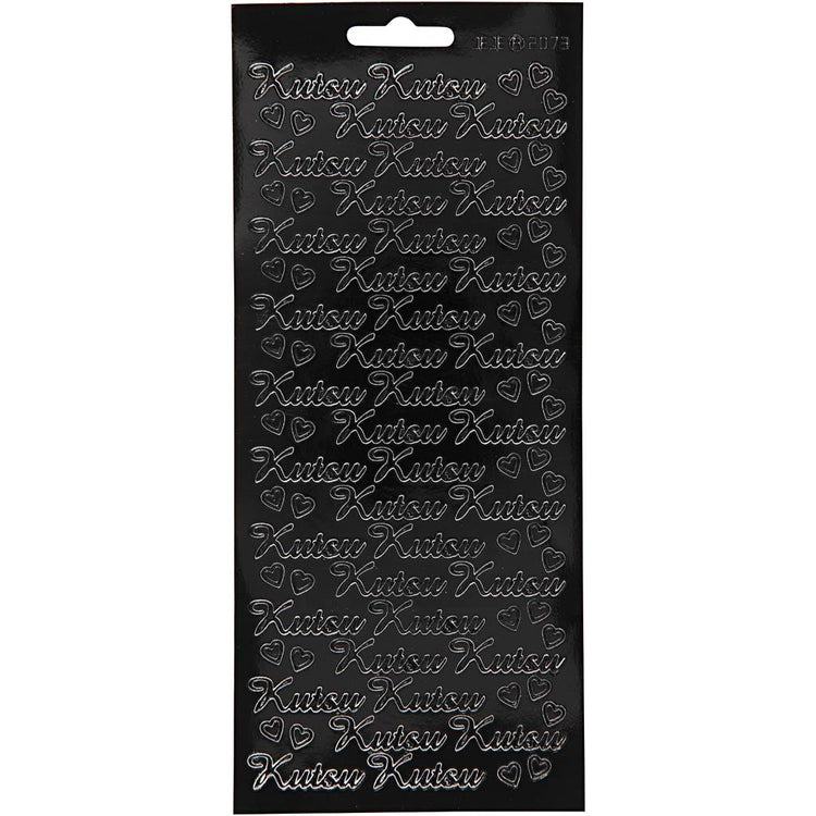 Creativ Firmenaufkleber, Kutsu, Blatt 10x23 cm, schwarz, 1 Blatt