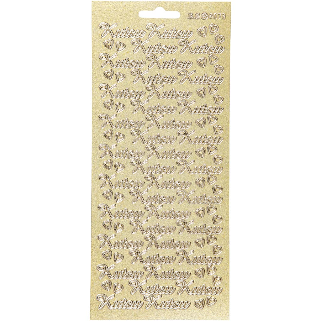 Creativ Firmenaufkleber, Kutsu, Blatt 10x23 cm, gold, 1 Blatt