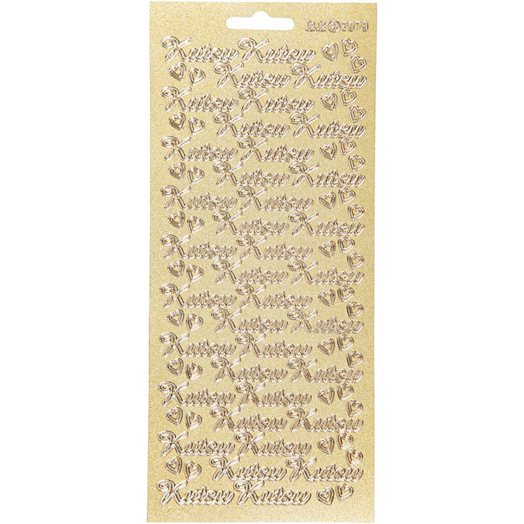 Creativ Firmenaufkleber, Kutsu, Blatt 10x23 cm, gold, 1 Blatt