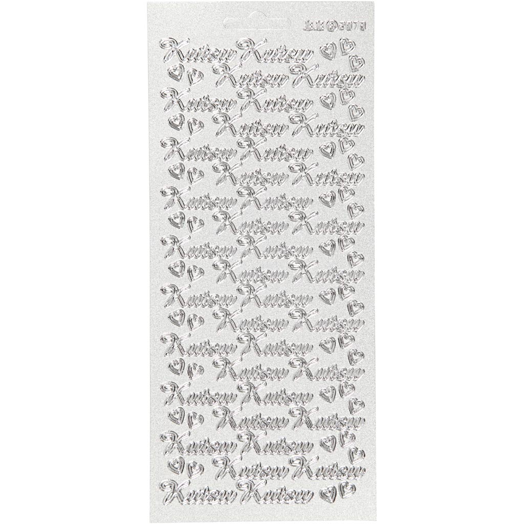 Creativ Firmenaufkleber, Kutsu, Blatt 10x23 cm, silber, 1 Blatt