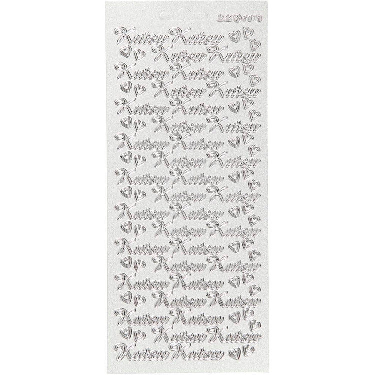Creativ Firmenaufkleber, Kutsu, Blatt 10x23 cm, silber, 1 Blatt