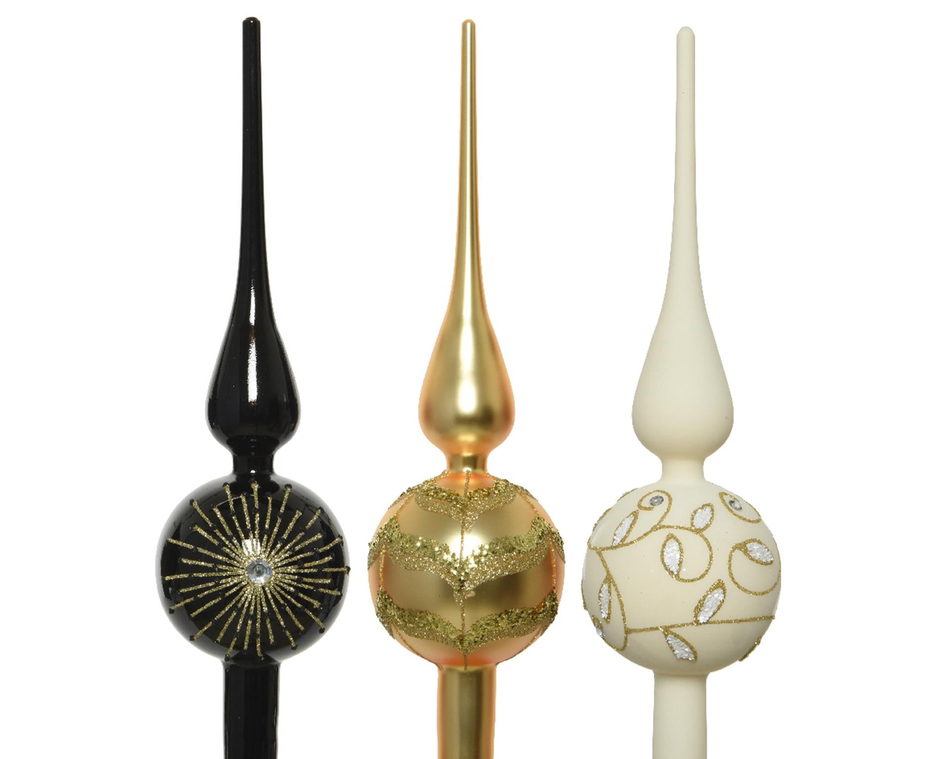 Decoris-Spitze 31 cm aus Glas, verschiedene Farben