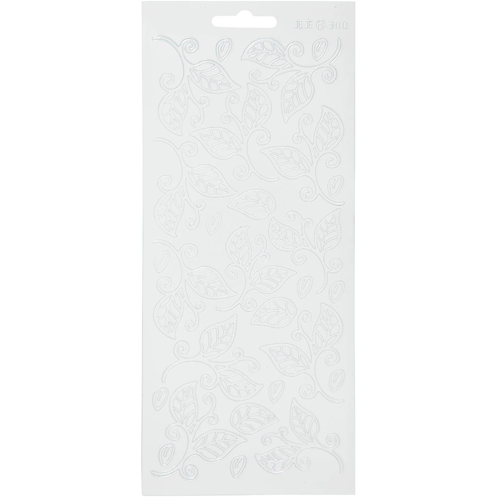 Creativ Firmenaufkleber, Blätter, Blatt 10x23 cm, weiß, 1 Blatt