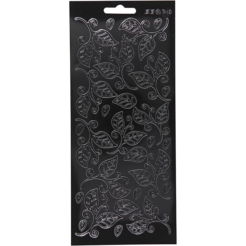 Creativ Firmenaufkleber, Blätter, Blatt 10x23 cm, schwarz, 1 Blatt