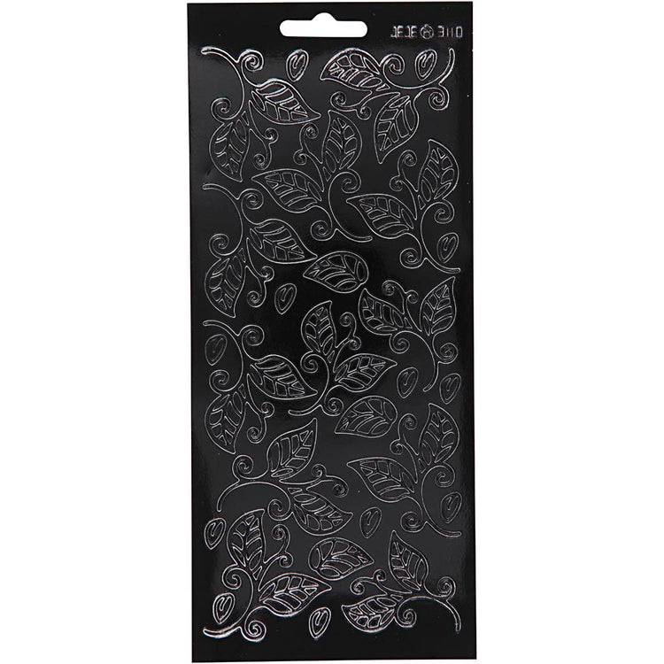 Creativ Firmenaufkleber, Blätter, Blatt 10x23 cm, schwarz, 1 Blatt