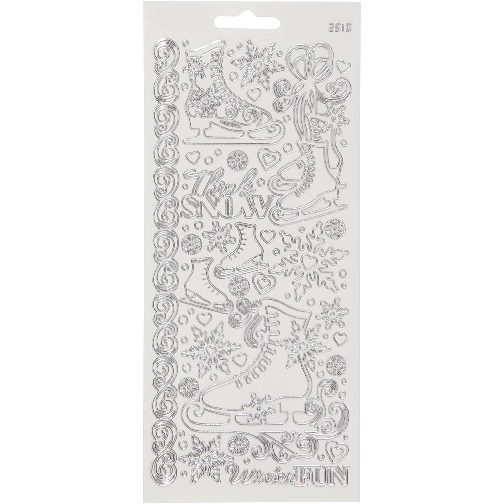 Creativ Firmenaufkleber, Schlittschuhe, Blatt 10x23 cm, 1 Blatt