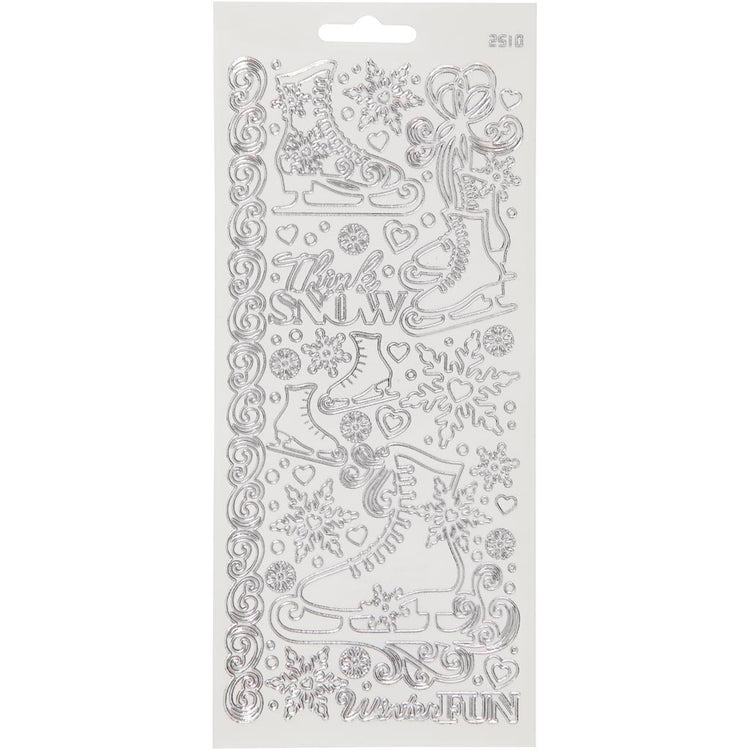 Creativ Firmenaufkleber, Schlittschuhe, Blatt 10x23 cm, 1 Blatt