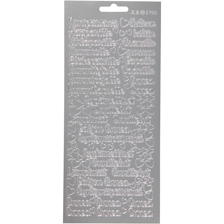 Creativ Firmenaufkleber, nimipäivänä, Blatt 10x23 cm, silber, 1 Blatt