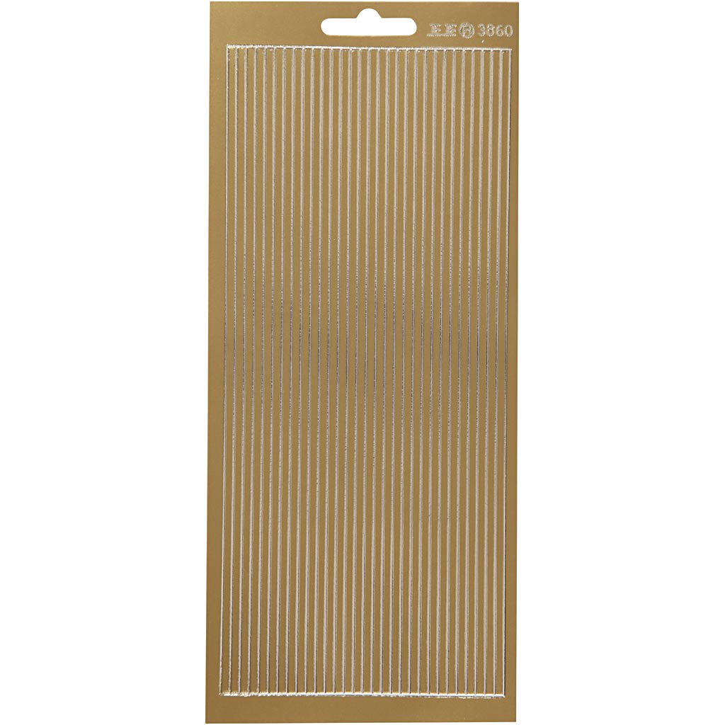 Creativ Firmenaufkleber, Bordüren, Bogen 10x23 cm, gold, 1 Bogen