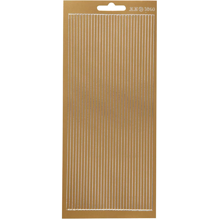 Creativ Firmenaufkleber, Bordüren, Bogen 10x23 cm, gold, 1 Bogen
