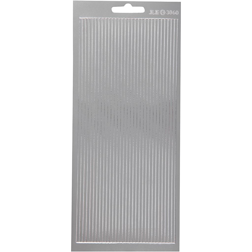 Creativ Firmenaufkleber, Bordüren, Bogen 10x23 cm, silber, 1 Bogen