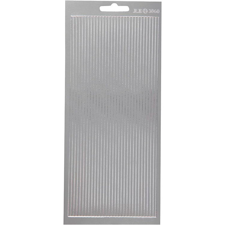 Creativ Firmenaufkleber, Bordüren, Bogen 10x23 cm, silber, 1 Bogen