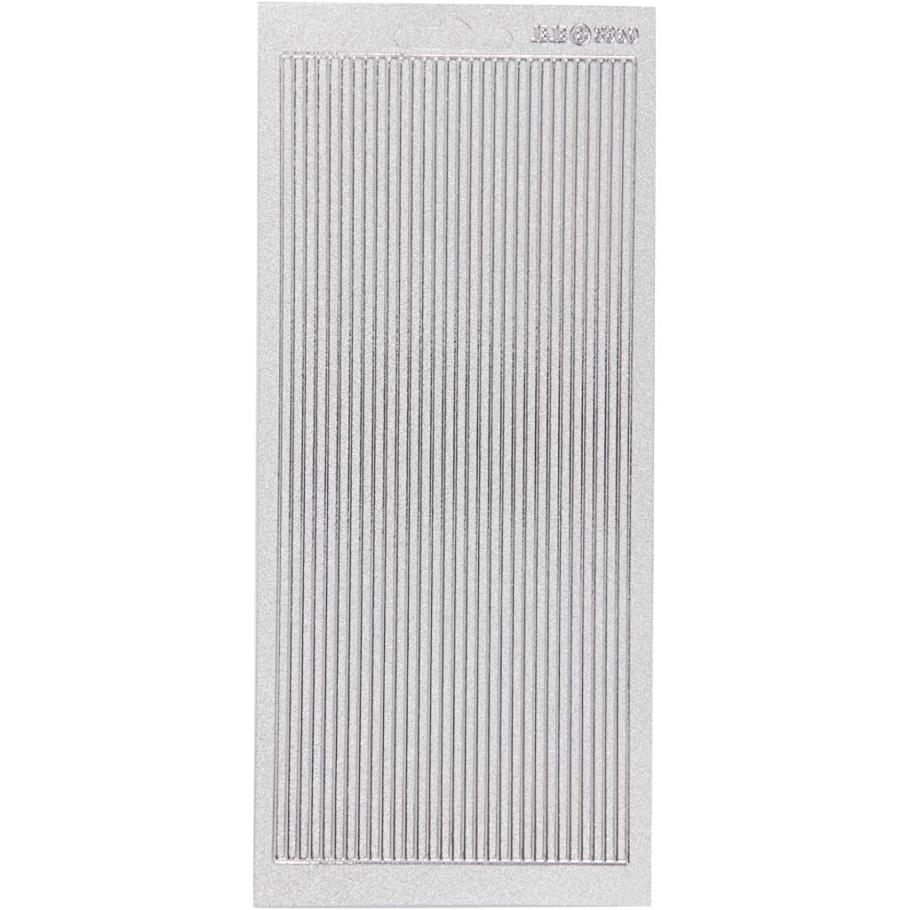 Creativ Firmenaufkleber, Bordüren, Bogen 10x23 cm, silber, 1 Bogen