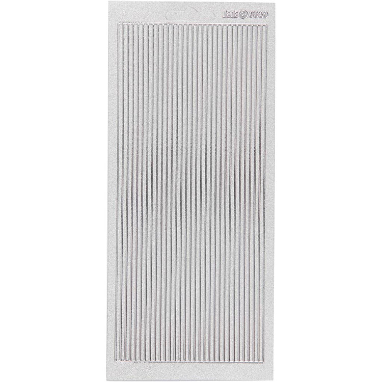 Creativ Firmenaufkleber, Bordüren, Bogen 10x23 cm, silber, 1 Bogen