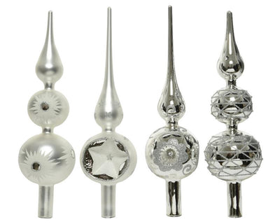 Decoris Peak Glas Silber 31cm