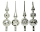 Decoris Peak Glas Silber 31cm
