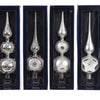 Decoris Peak Glas Silber 31cm