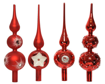 Decoris Spitzglas Weihnachten rot 31cm