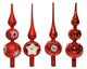 Decoris Spitzglas Weihnachten rot 31cm