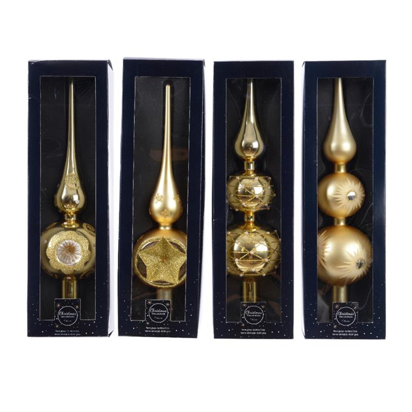 Decoris Spitzglas groß ø8x31cm hellgold