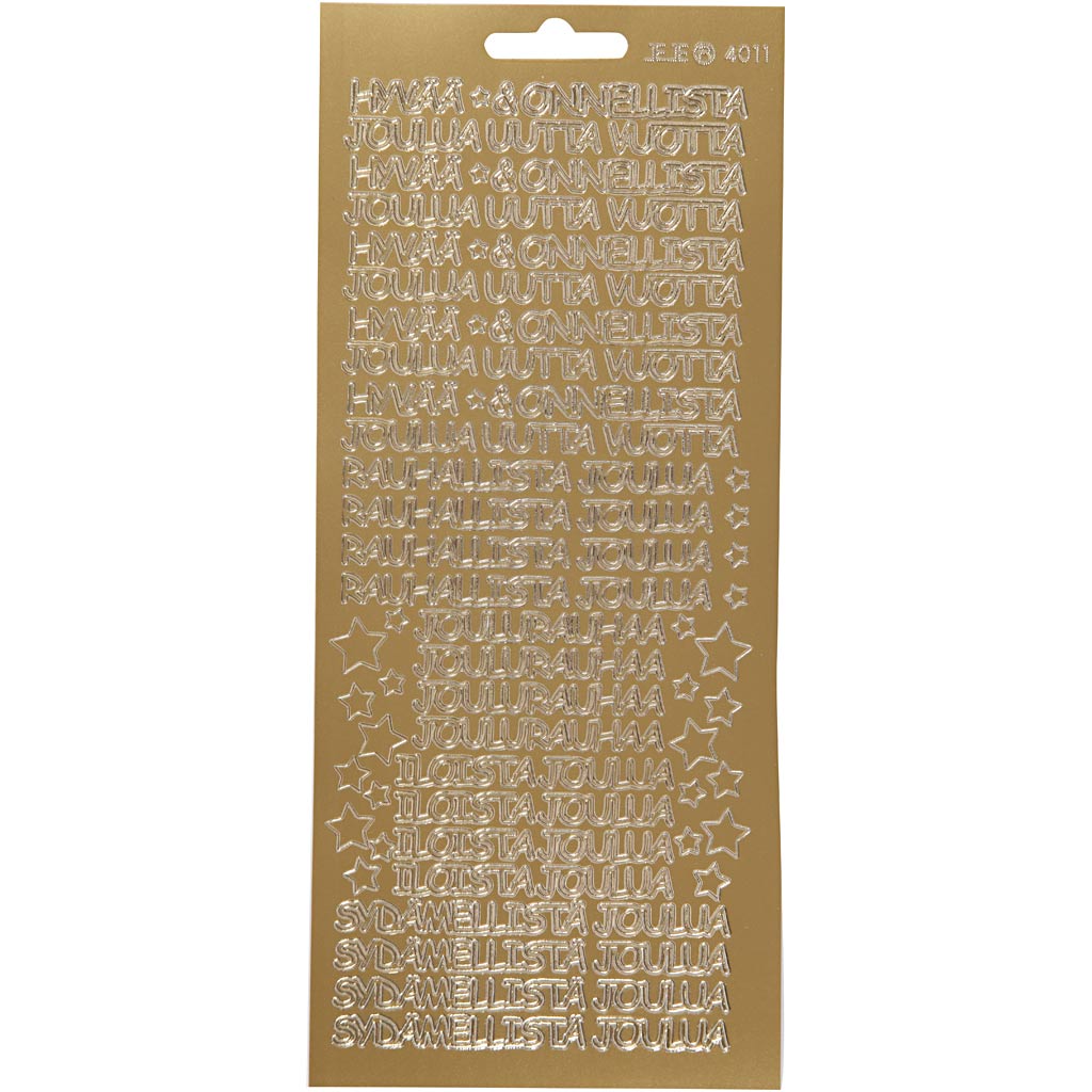 Creativ Firmenaufkleber, Hyvaa Onnelista, Blatt 10x23 cm, Gold, 1 Blatt