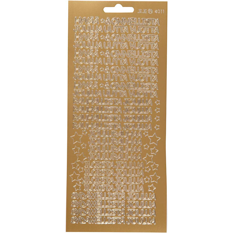Creativ Firmenaufkleber, Hyvaa Onnelista, Blatt 10x23 cm, Gold, 1 Blatt