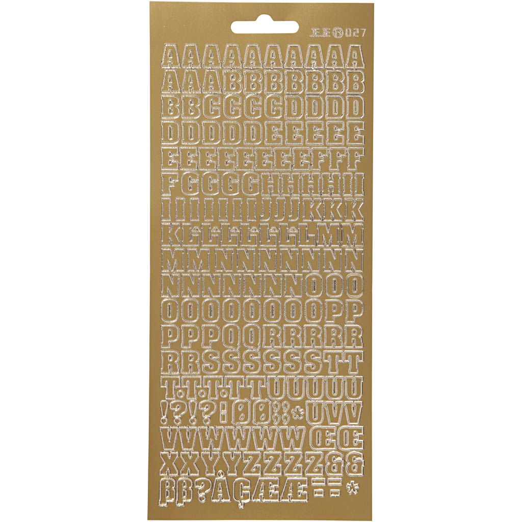 Creativ Firmenaufkleber, Alphabet, Blatt 10x23 cm, gold, 1 Blatt