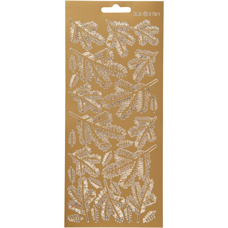 Creativ Firmenaufkleber, Zweige, Bogen 10x23 cm, gold, 1 Bogen