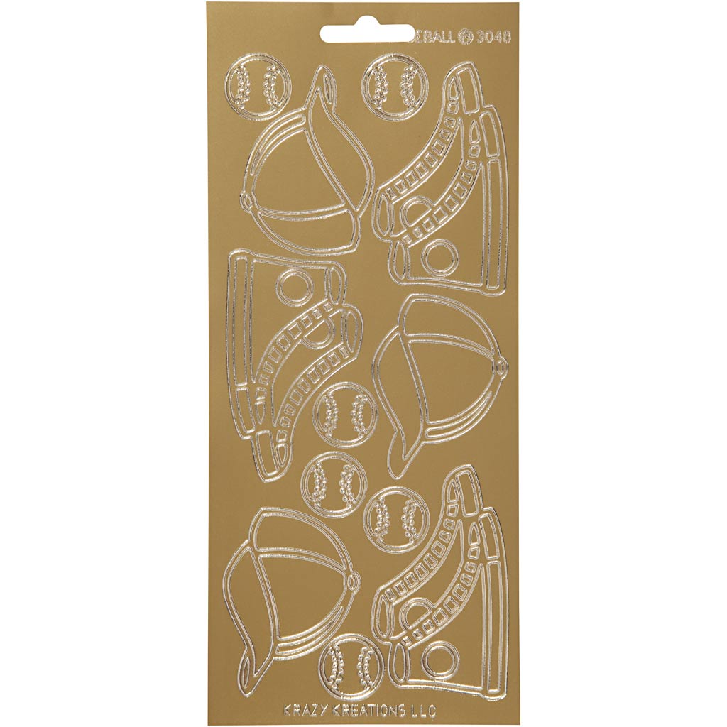 Creativ Firmenaufkleber, Sport, Blatt 10x23 cm, gold, 1 Blatt