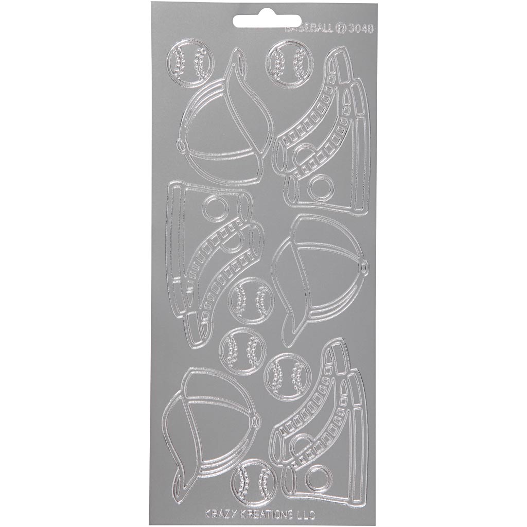 Creativ Firmenaufkleber, Sport, Bogen 10x23 cm, silber, 1 Bogen