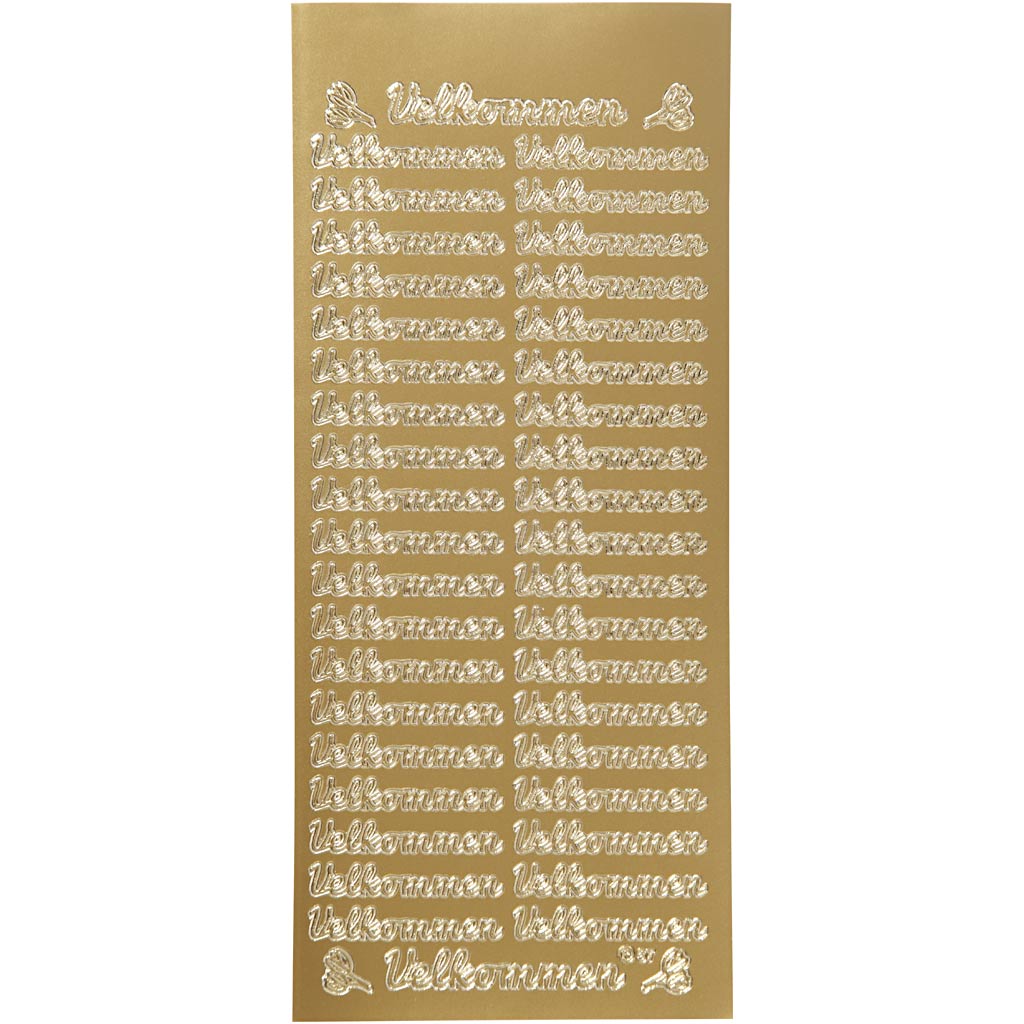Creativ Firmenaufkleber, Bogenschalen, Bogen 10x23 cm, gold, 1 Bogen