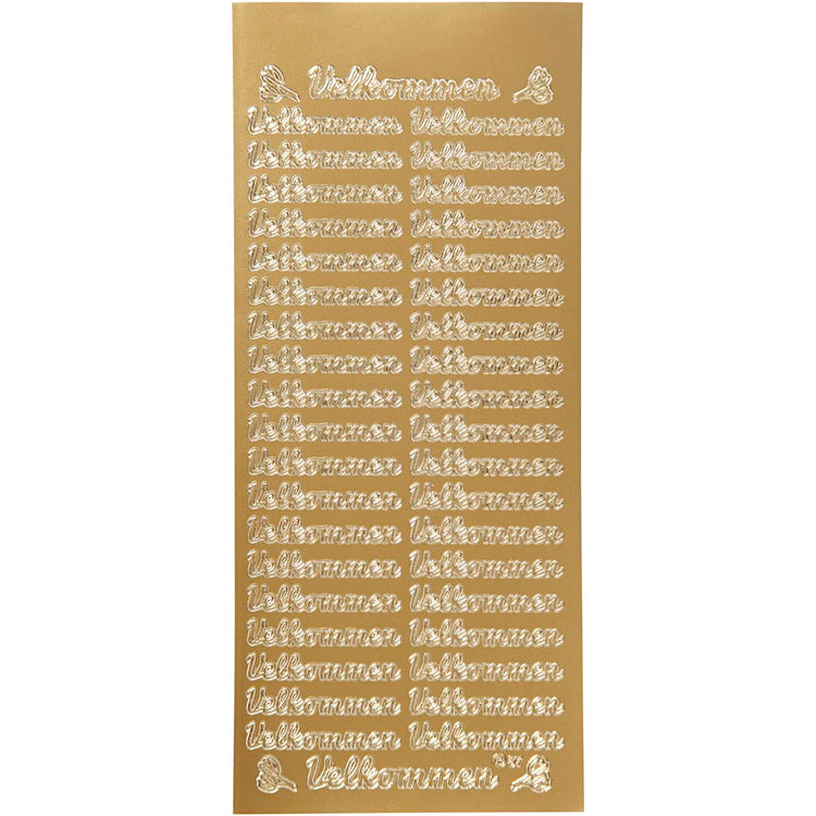 Creativ Firmenaufkleber, Bogenschalen, Bogen 10x23 cm, gold, 1 Bogen