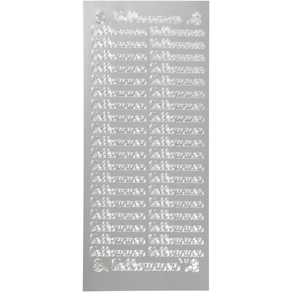 Creativ Firmenaufkleber, Bogenschalen, Bogen 10x23 cm, silber, 1 Bogen