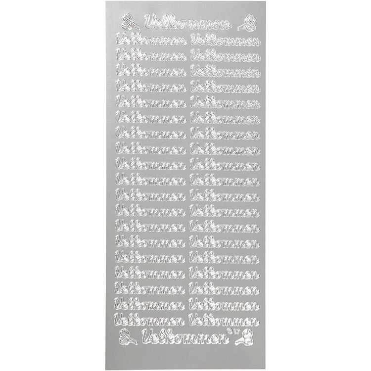 Creativ Firmenaufkleber, Bogenschalen, Bogen 10x23 cm, silber, 1 Bogen